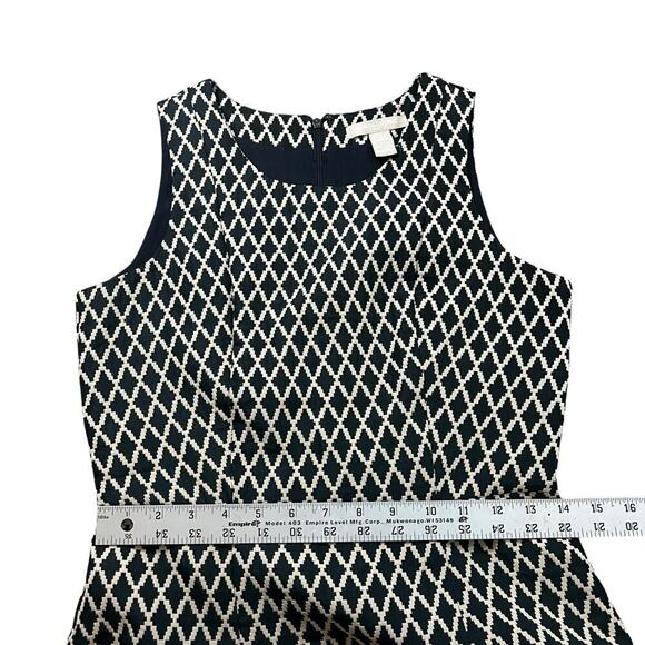 Banana Republic Pencil Dress Black Tan Ikat Sheath Sleeveless Career wear Size 2 - Picture 4 of 7